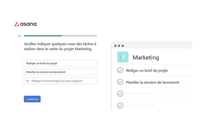 Cas 1 : étape #11 Première connexion à Asana