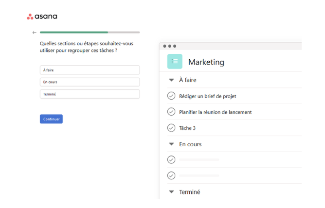 Cas 1 : étape #12 Première connexion à Asana