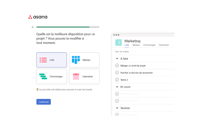 Cas 1 : étape #13 Première connexion à Asana