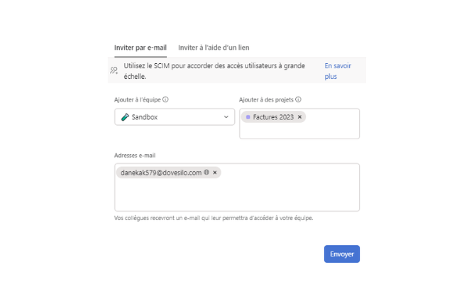 Cas 2 : étape #1 Première connexion à Asana