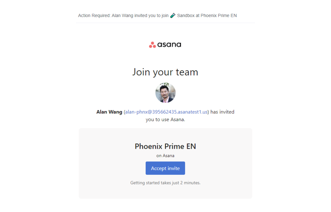 Case 2: step #3 login to Asana