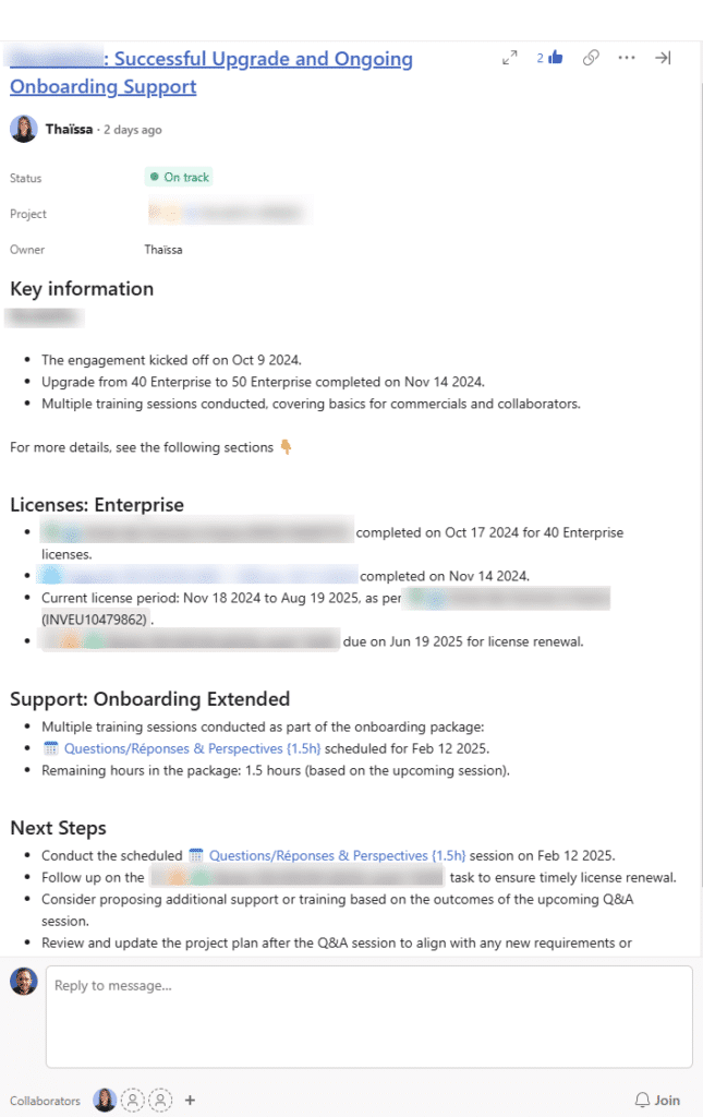 Standardisation des mises à jour de statut